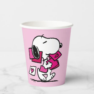 Peanuts   Valentine's Day   Snoopy With Valentines Paper Cups
