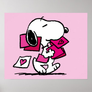 Peanuts Valentine's Day Snoopy With Valentines Poster