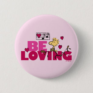Peanuts Valentine's Day Woodstock Be Loving 6 Cm Round Badge