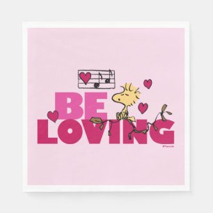 Peanuts Valentine's Day Woodstock Be Loving Napkin