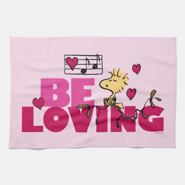 Peanuts | Valentine's Day | Woodstock Be Loving Tea Towel (Horizontal)
