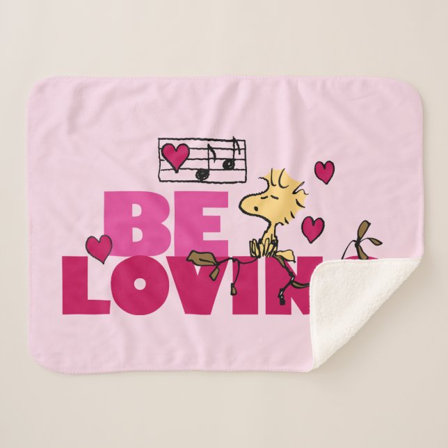 Peanuts | Valentine's Day | Woodstock Sherpa Blanket (Front (Horizontal))