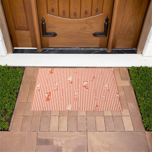 Peanuts | Vintage Happy Halloween Pattern Doormat (Outdoor)