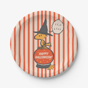 Peanuts   Vintage Woodstock Witch Stripes Paper Plate