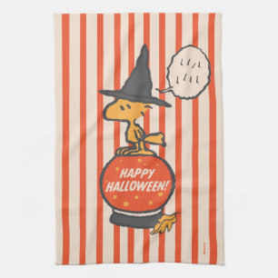 Peanuts   Vintage Woodstock Witch Stripes Tea Towel