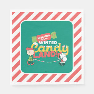 Peanuts   Walking In A Winter Candy Land! Napkin