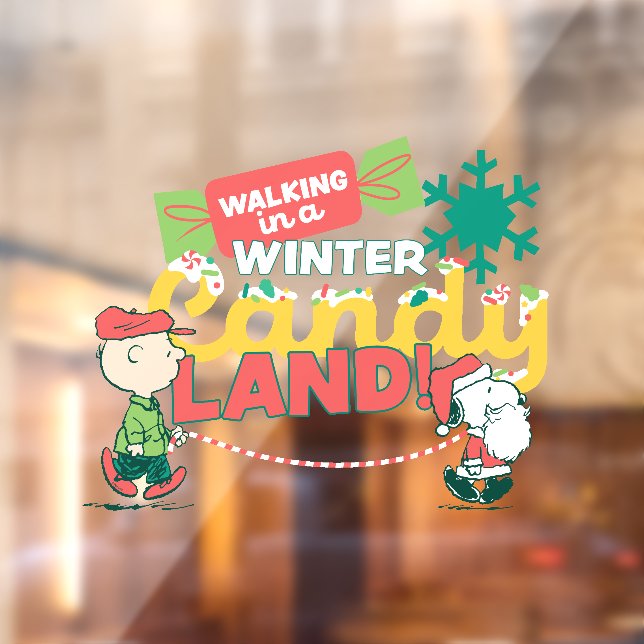 Peanuts | Walking In A Winter Candy Land! Window Cling (Sheet 2)