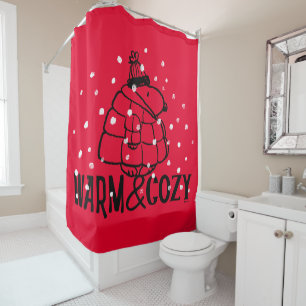 Peanuts   Warm & Cozy Shower Curtain