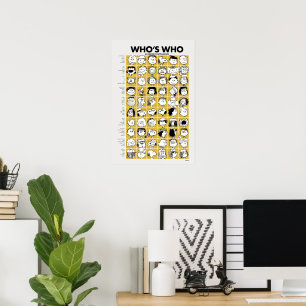 Peanuts Who's Who Characters Poster