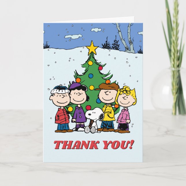 Peanuts | Winter Birthday Thank You Card (Front)