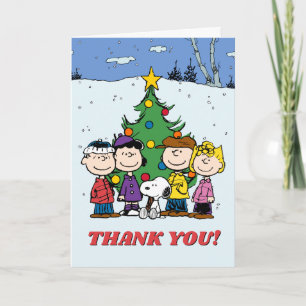 Peanuts Winter Birthday Thank You Card