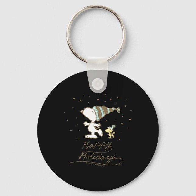 Peanuts Winter Skating  Key Ring (Front)