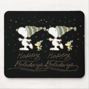 Peanuts Winter Skating T Shirt Mouse Mat