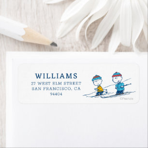 Peanuts   Winter Skiing the Slopes Pattern