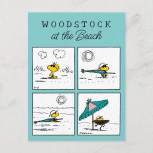 Peanuts   Woodstock at the Beach Postcard