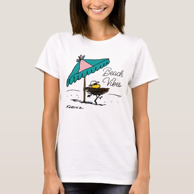 Peanuts | Woodstock at the Beach T-Shirt (Front)
