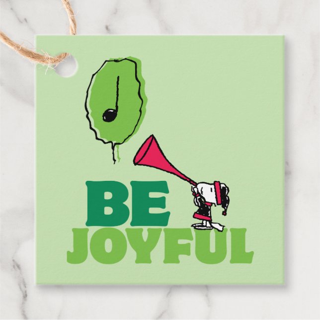 Peanuts | Woodstock Be Joyful Favour Tags (Front)