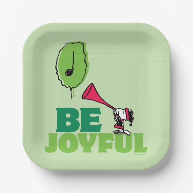 Peanuts | Woodstock Be Joyful Paper Plate (Front)
