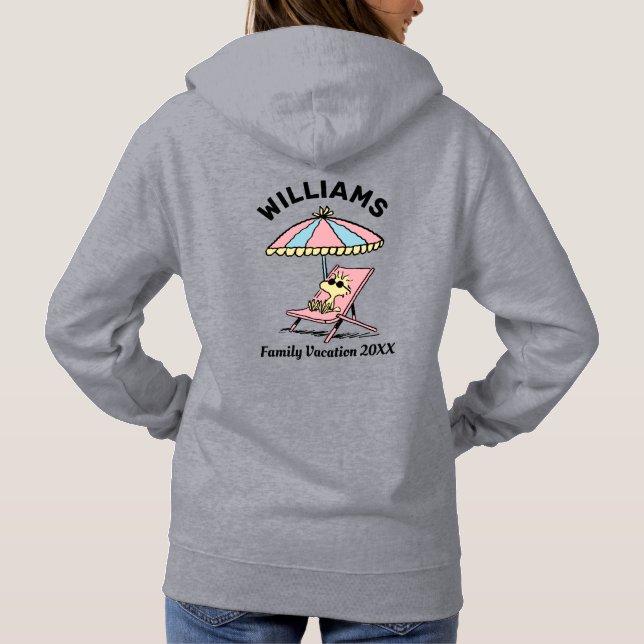 Peanuts | Woodstock Beach Family Vacation Hoodie (Back)