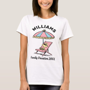 Peanuts   Woodstock Beach Family Vacation T-Shirt