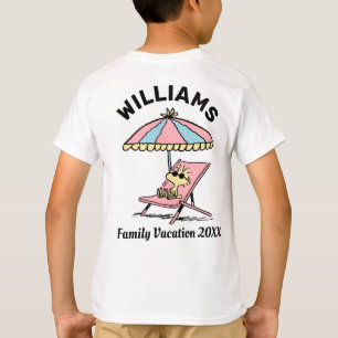 Peanuts Woodstock Beach Family Vacation T-Shirt