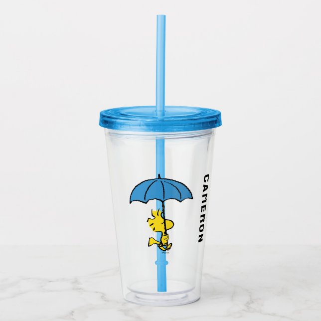 Peanuts | Woodstock Blue Umbrella Acrylic Tumbler (Front)
