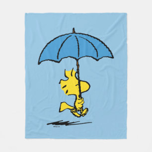 Peanuts   Woodstock Blue Umbrella Fleece Blanket