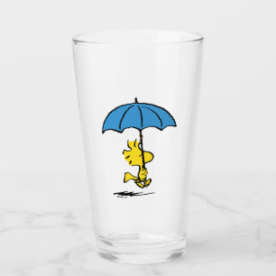 Peanuts Woodstock Blue Umbrella Glass