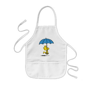 Peanuts   Woodstock Blue Umbrella Kids Apron