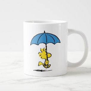 Peanuts   Woodstock Blue Umbrella Large Coffee Mug