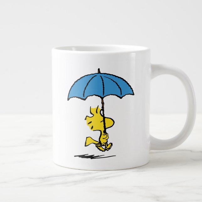 Peanuts | Woodstock Blue Umbrella Large Coffee Mug (Right)