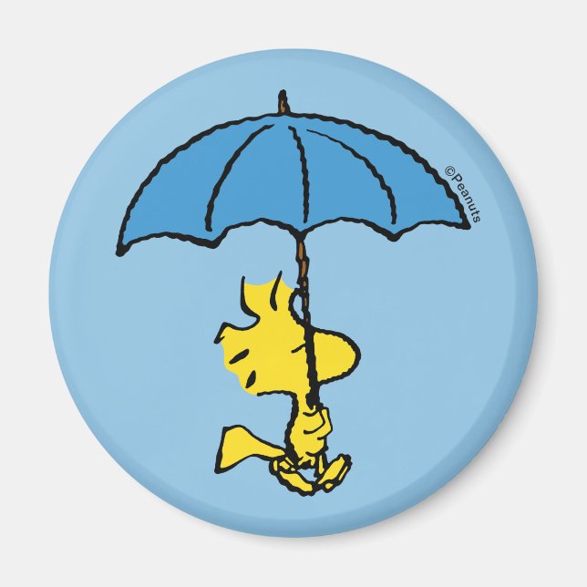 Peanuts | Woodstock Blue Umbrella Magnet (Front)