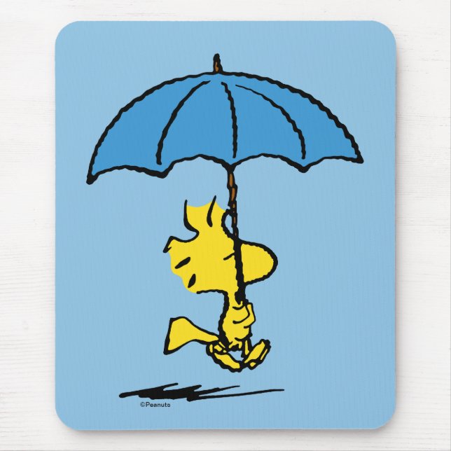 Peanuts | Woodstock Blue Umbrella Mouse Mat (Front)