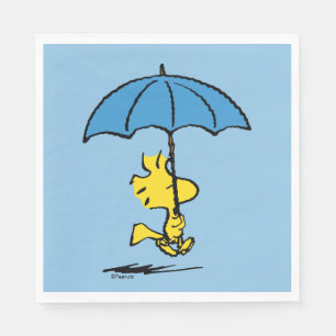 Peanuts   Woodstock Blue Umbrella Napkin