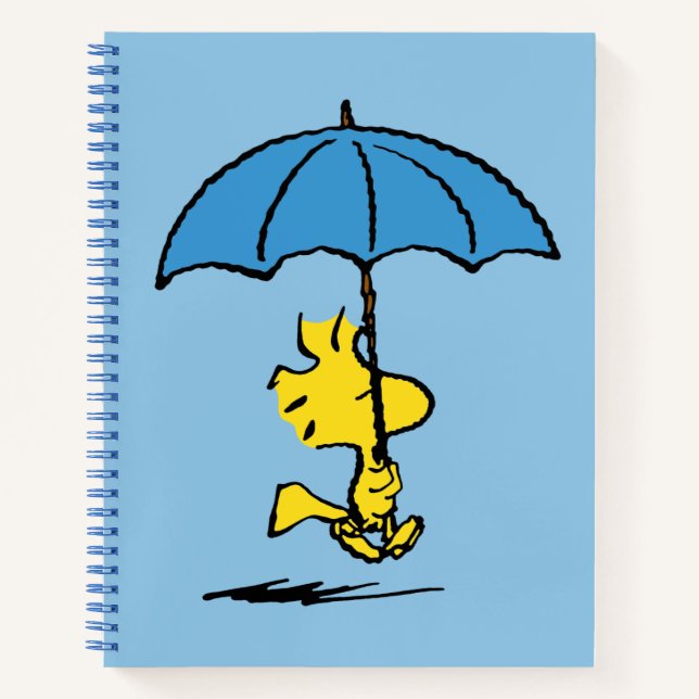 Peanuts | Woodstock Blue Umbrella Notebook (Front)