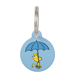 Peanuts Woodstock Blue Umbrella Pet Tag