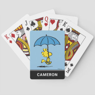 Peanuts   Woodstock Blue Umbrella Playing Cards