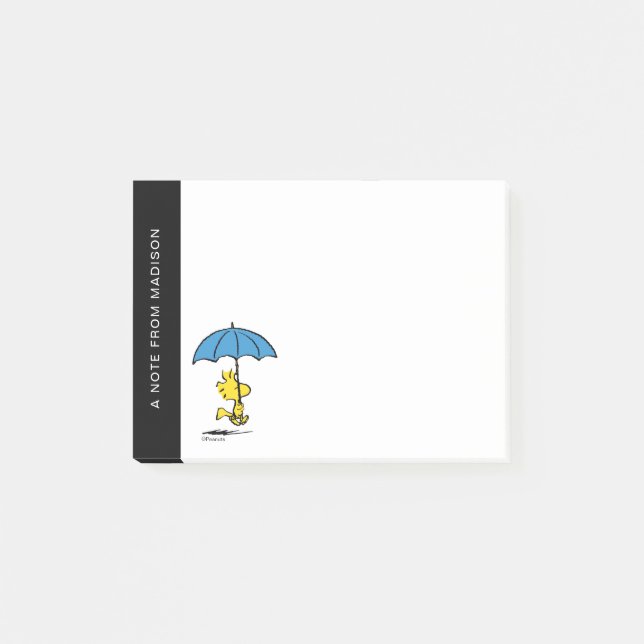 Peanuts | Woodstock Blue Umbrella Post-it Notes (Front)