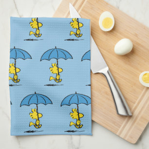 Peanuts   Woodstock Blue Umbrella Tea Towel