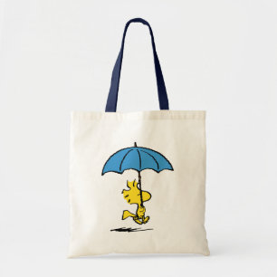 Peanuts   Woodstock Blue Umbrella Tote Bag