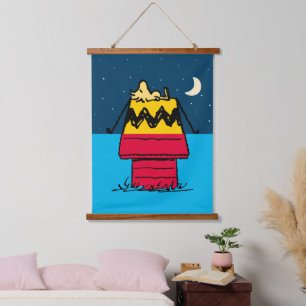 Peanuts   Woodstock Camping Half & Half Hanging Tapestry
