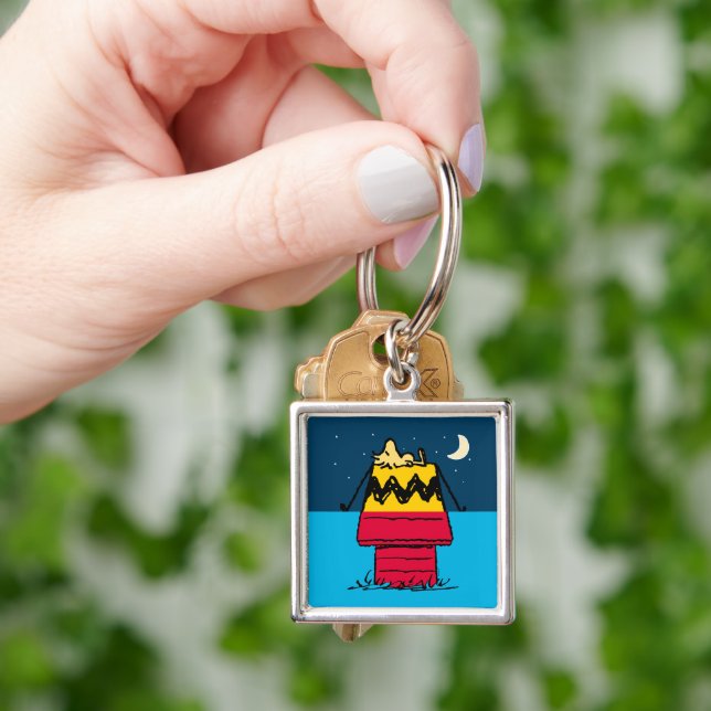 Peanuts | Woodstock Camping Half & Half Key Ring (Hand)