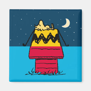 Peanuts   Woodstock Camping Half & Half Magnet
