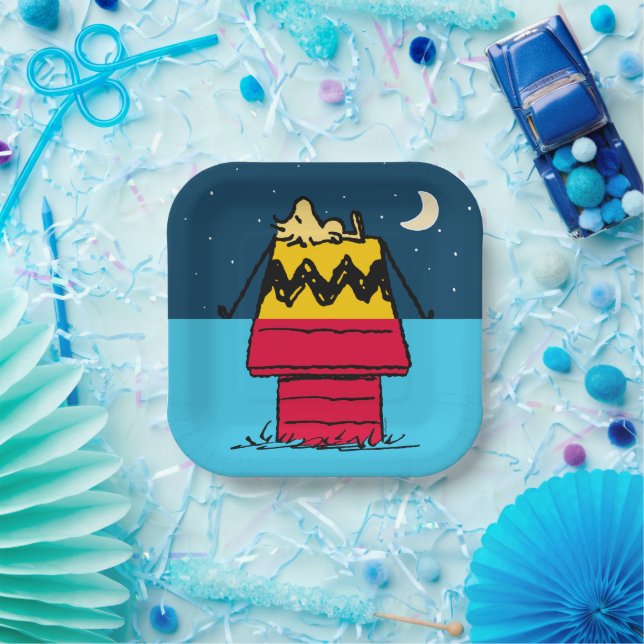 Peanuts | Woodstock Camping Half & Half Paper Plate (Party)