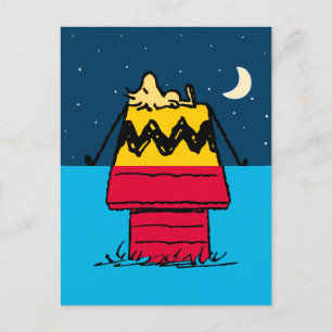 Peanuts   Woodstock Camping Half & Half Postcard