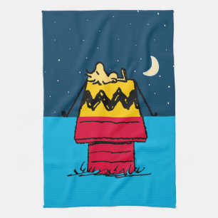 Peanuts   Woodstock Camping Half & Half Tea Towel