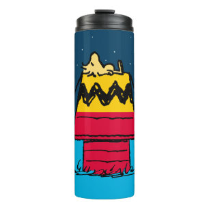 Peanuts   Woodstock Camping Half & Half Thermal Tumbler