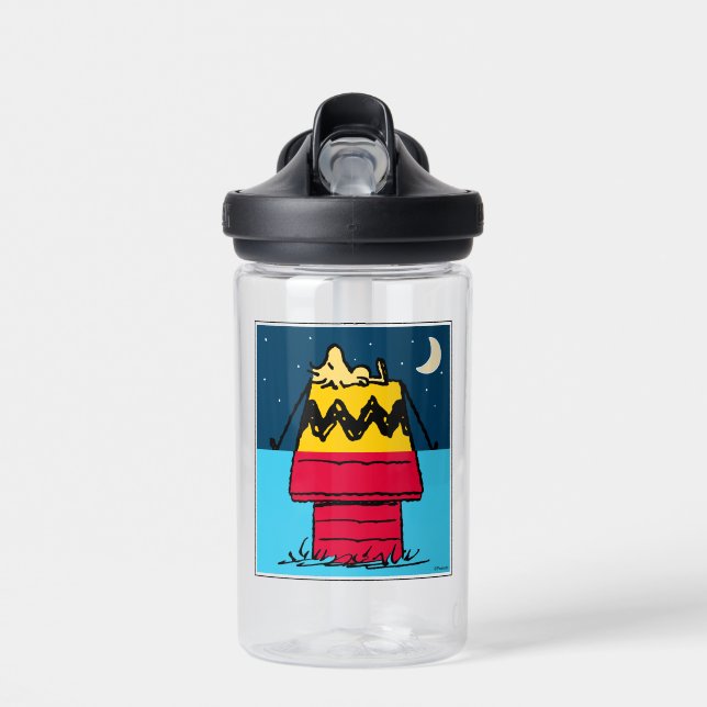 Peanuts | Woodstock Camping Half & Half Water Bottle (Front)
