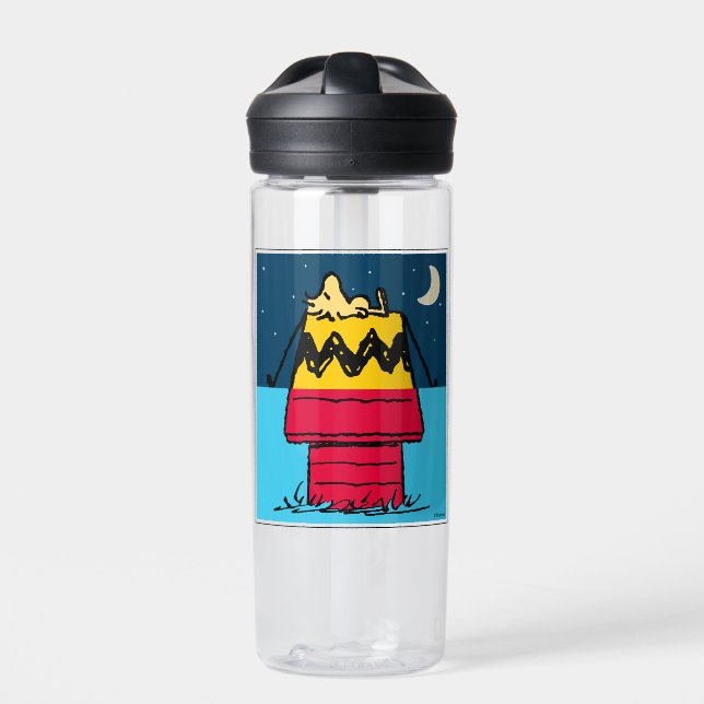 Peanuts | Woodstock Camping Half & Half Water Bottle (Front)