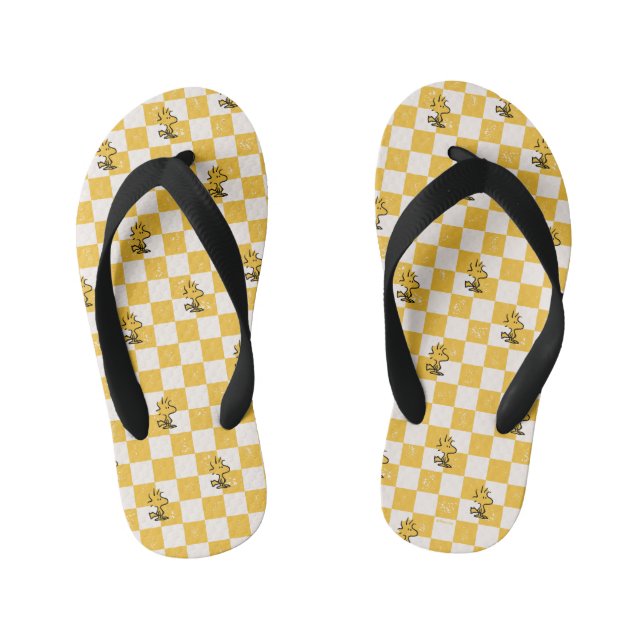 Peanuts | Woodstock Chequered Flag Kid's Flip Flops (Footbed)